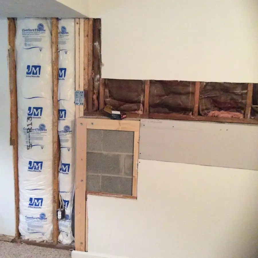 Wall insulation replacement during Contents Cleaning & Restoration in St. Petersburg